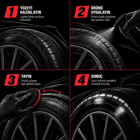 Uzun Ömürlü Lastik Parlatıcı - Tire Dressing Long Lasting 250 gr