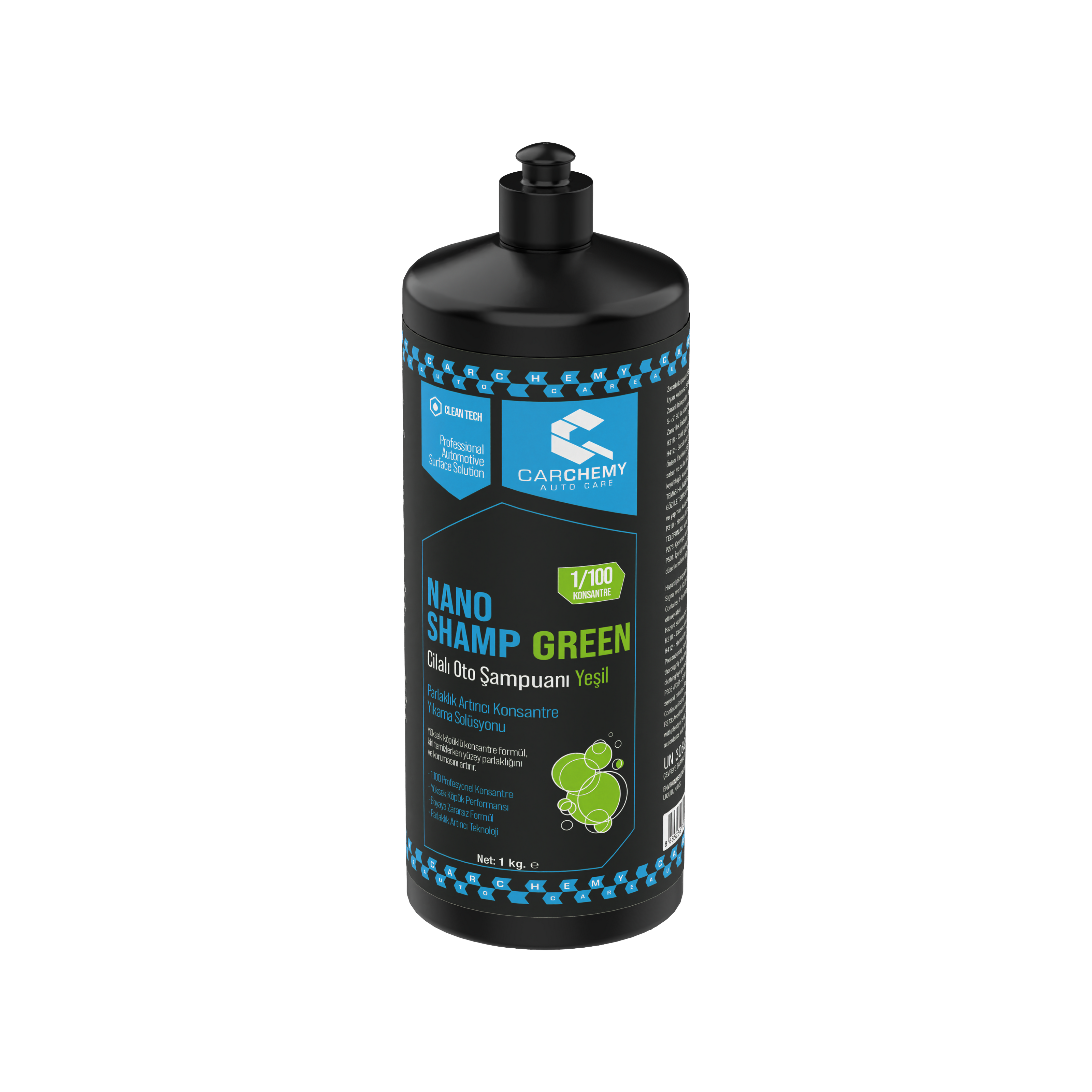 Cilalı Oto Şampuanı Yeşil - Nano Shamp Green 1 kg