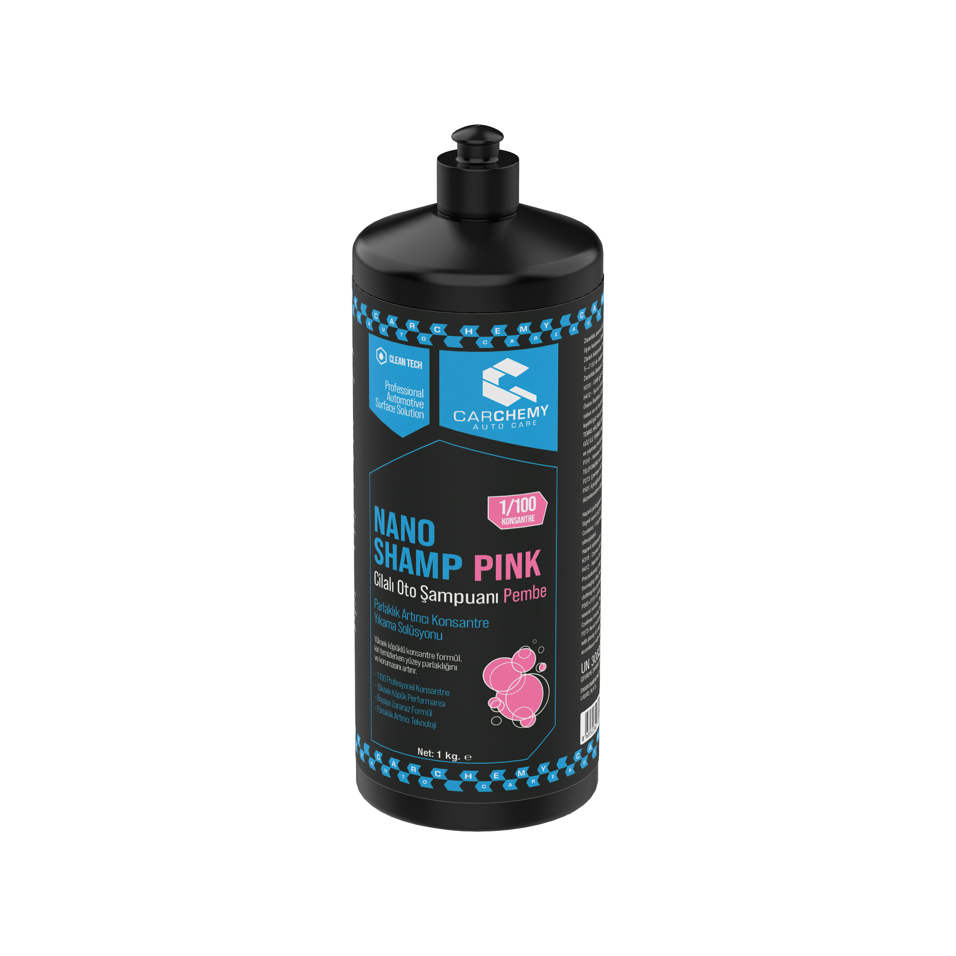Cilalı Oto Şampuanı Pembe - Nano Shamp Pink 1 kg