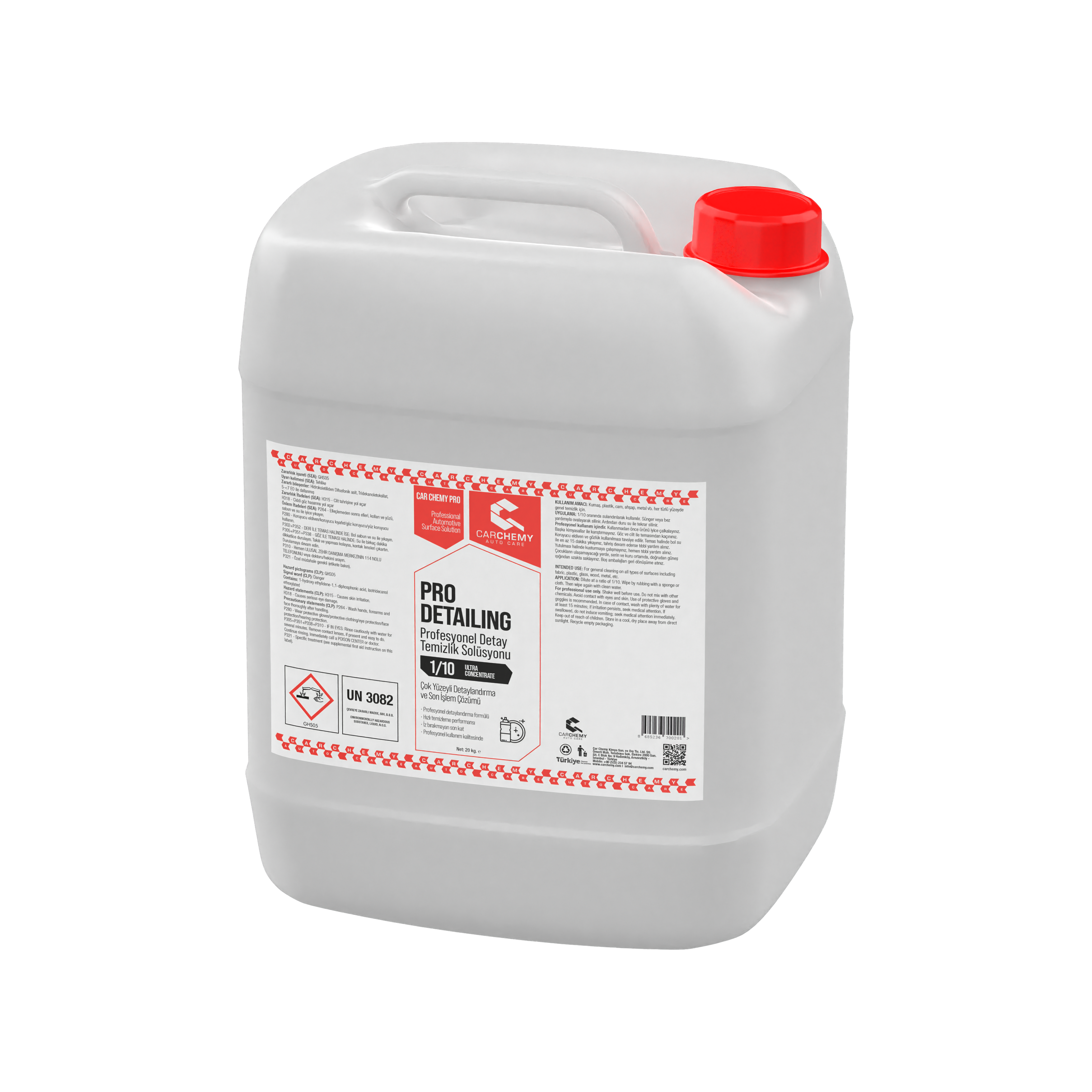Profesyonel Detay Temizlik Solüsyonu - Pro Detailing - 20 kg