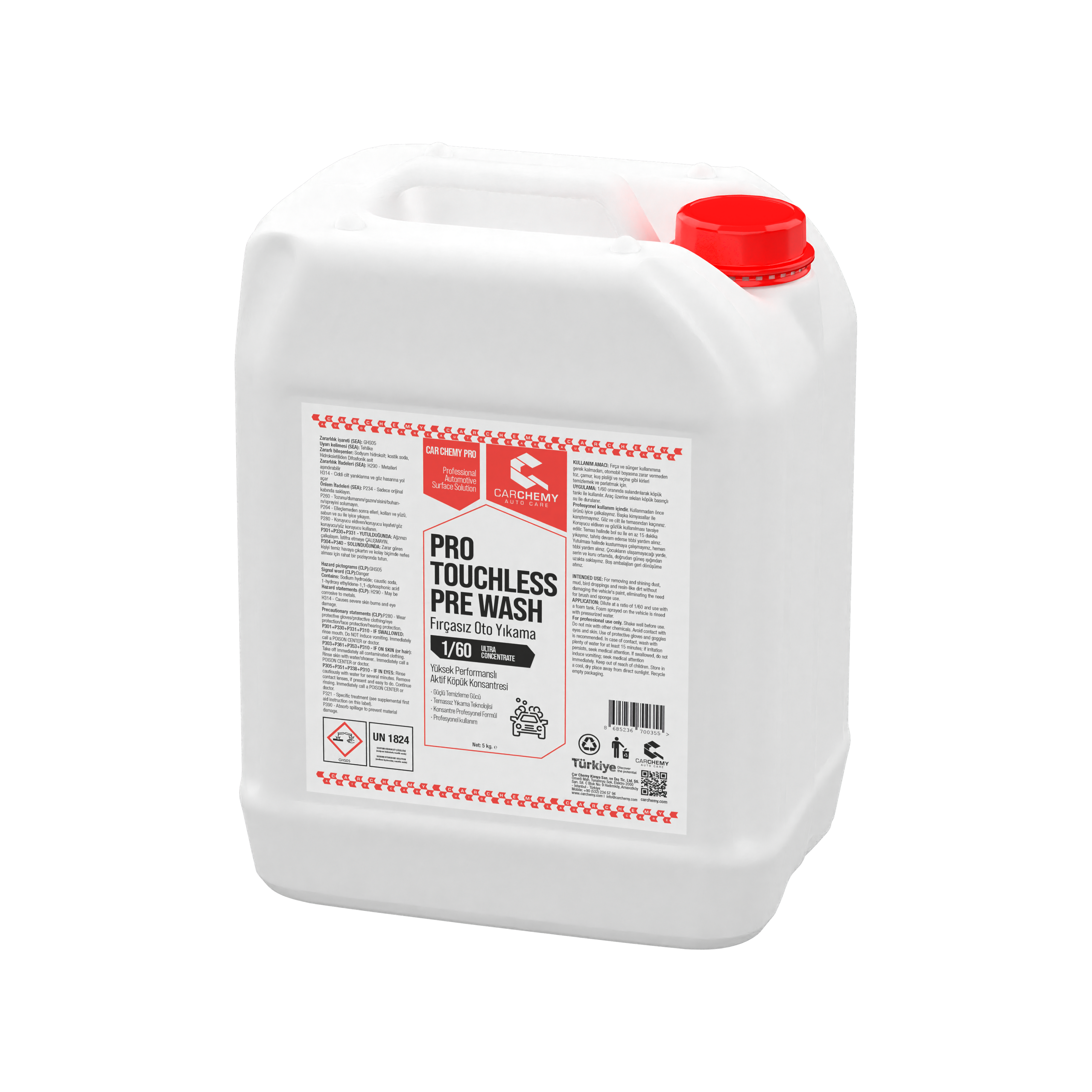 Fırçasız Oto Yıkama Ön Köpüğü - Pro Touchless Pre Wash - 5 kg