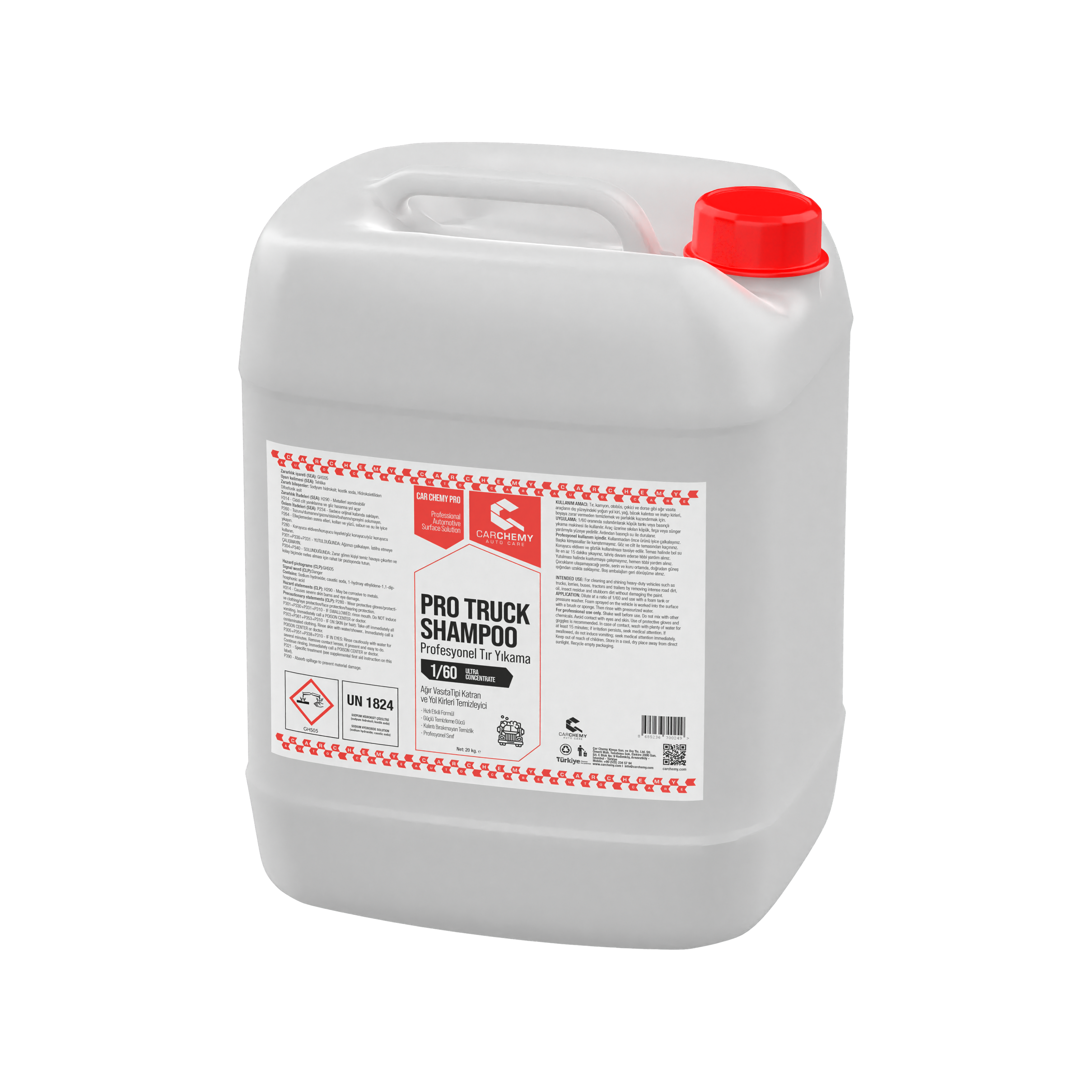 Profesyonel Tır Yıkama Şampuanı - Pro Truck Shampoo - 20 kg